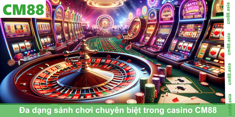 Đa dạng sảnh chơi chuyên biệt trong casino CM88